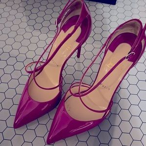 Cross Blake 100 Patent Pumps Louis Vuitton magenta strap heels, size 38
